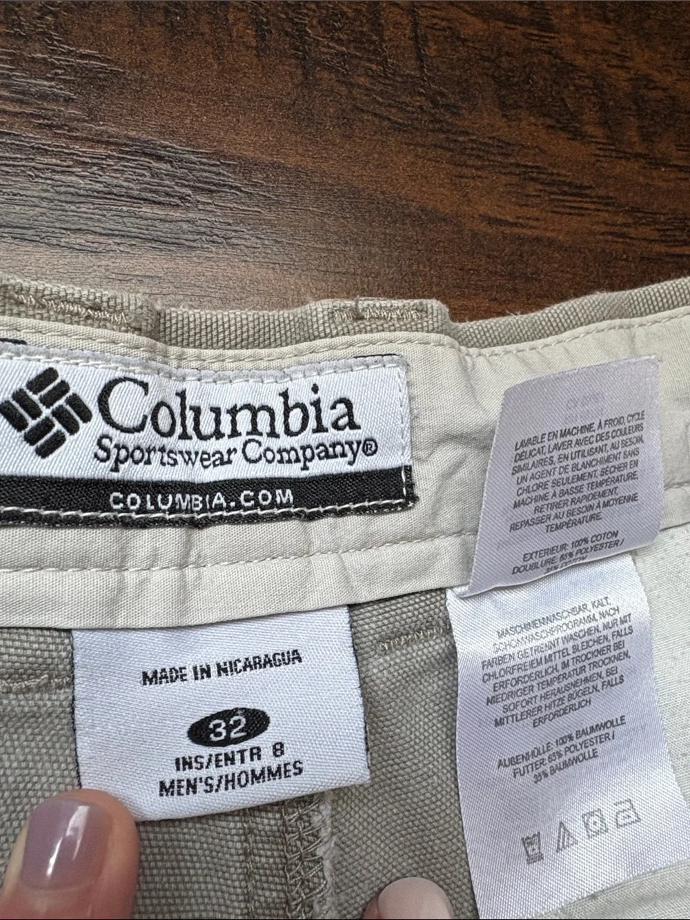 Columbia Men's Light Gray Flat Front Shorts